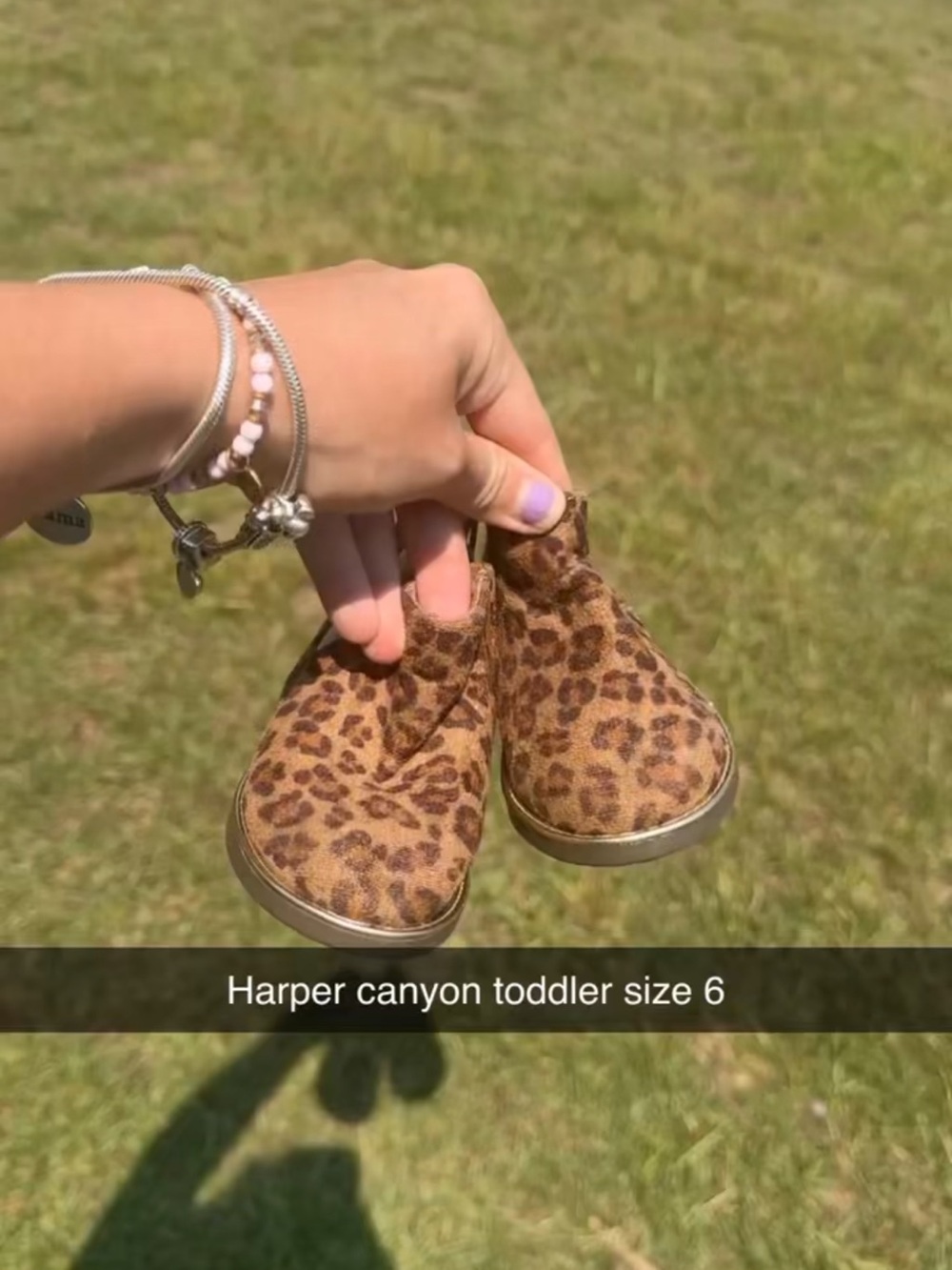 Harper Canyon Leopard-Pattern Slip-On Baby Shoes - Brown/Gold Trim
